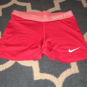 Bright Orange Nike Pro Shorts. Size M.